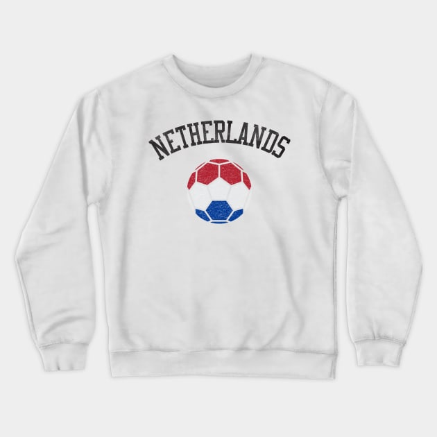 Netherlands Soccer Team Heritage Flag Crewneck Sweatshirt by ryanjaycruz